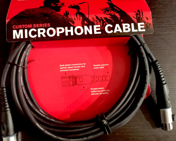 D'Addario Custom Series XLR to XLR Microphone Cable