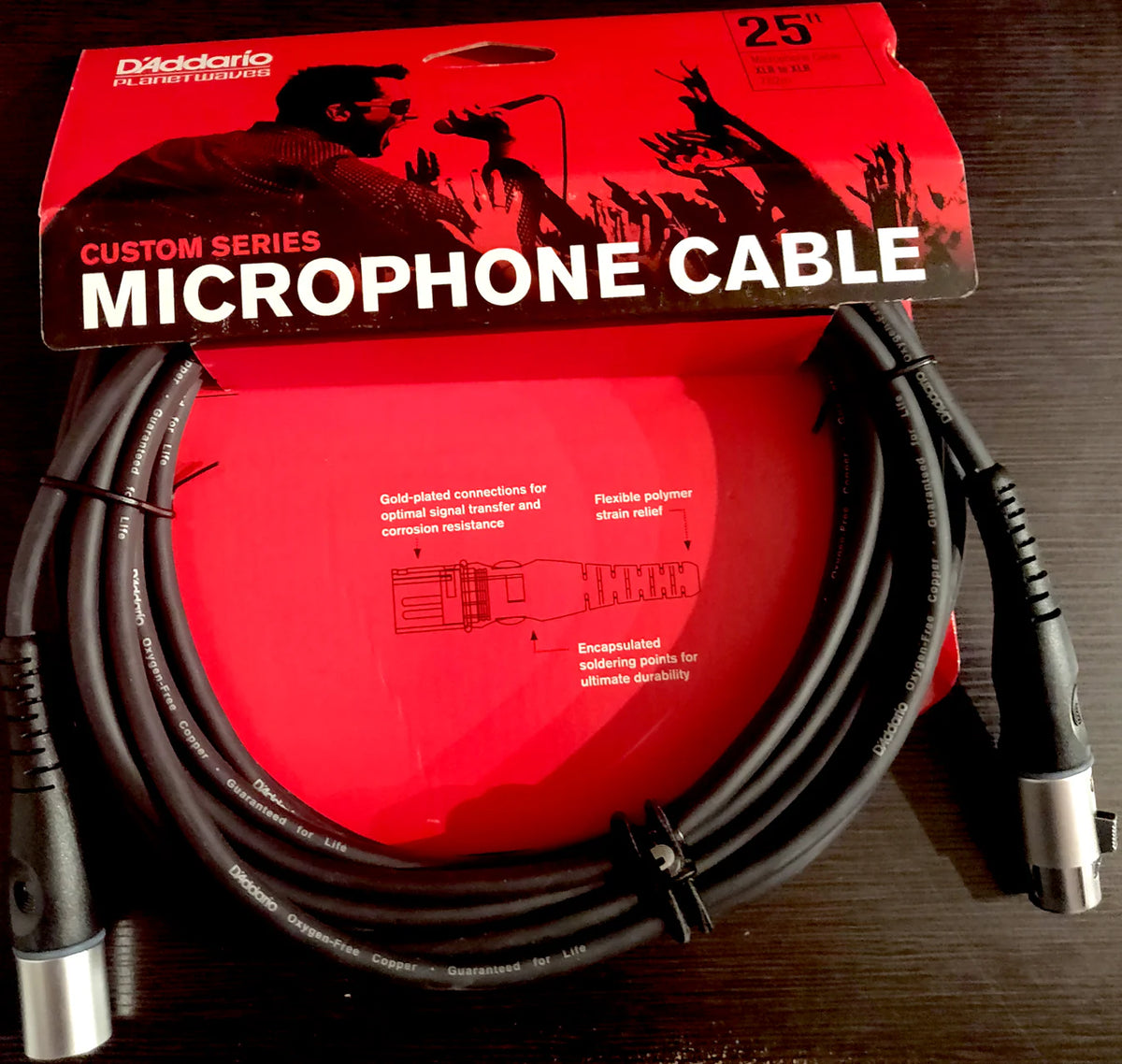 D'Addario Custom Series XLR to XLR Microphone Cable