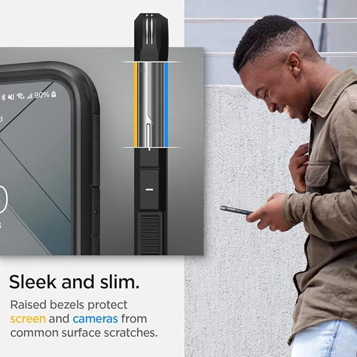 Spigen Tough Armour Designed for Samsung Galaxy S22 Case (2022) - Gunmetal