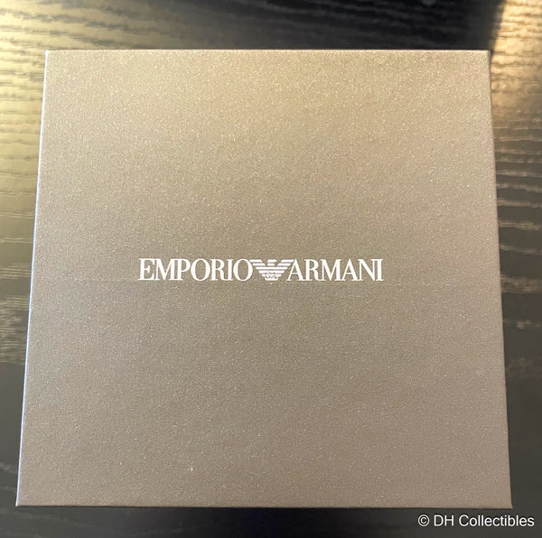 Emporio Armani Men's Chronograph Watch, Silver/Blue Dial, AR1648