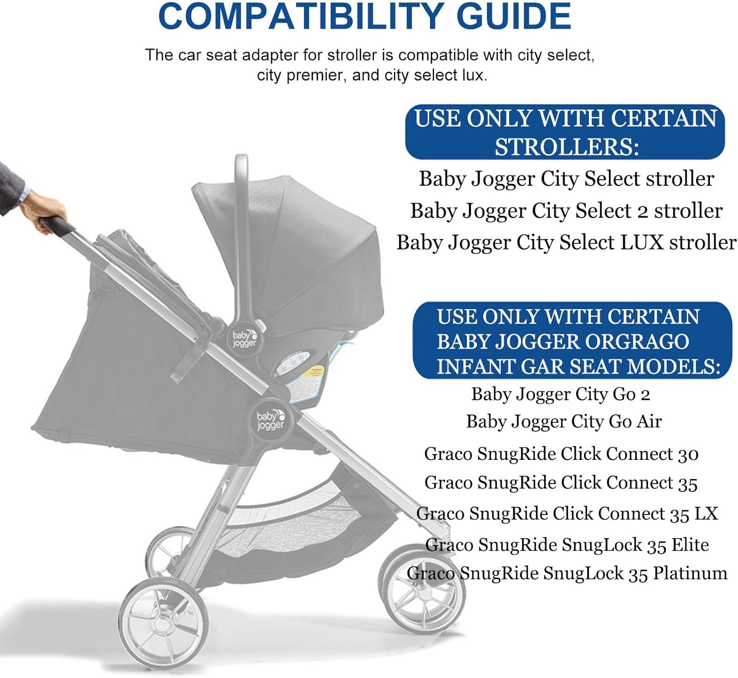 graco snugrider stroller compatibility Car Seat Adapter for Stroller Compatible with Baby Jogger (New) – DH Collectibles