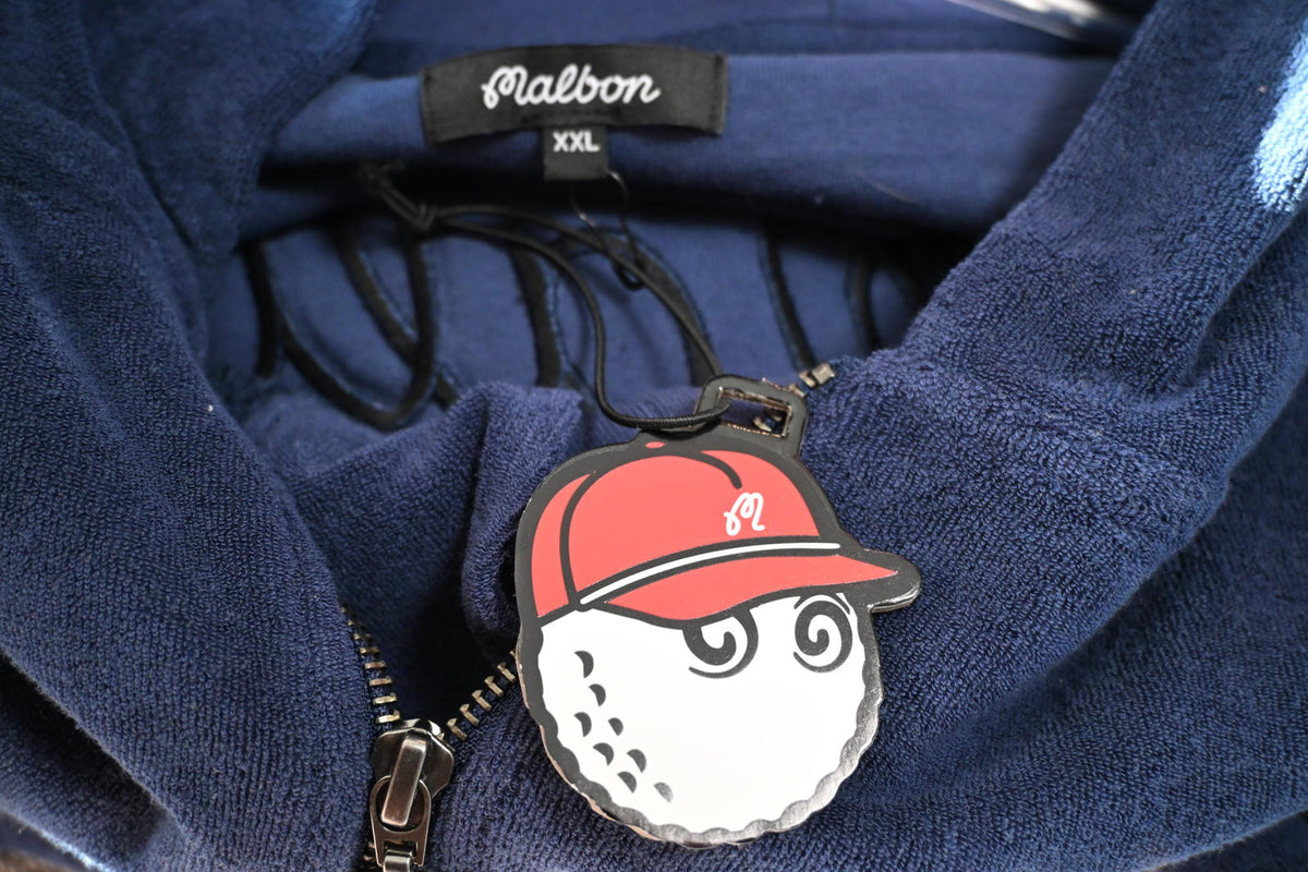 Malbon Castello French Terry Quarter Zip Hoodie - XXL