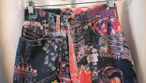 Vintage Modzart London Graphic Print Jeans