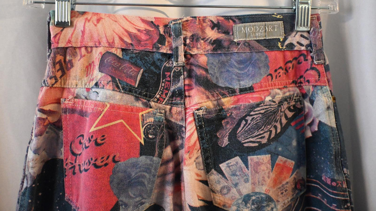 Vintage Modzart London Graphic Print Jeans