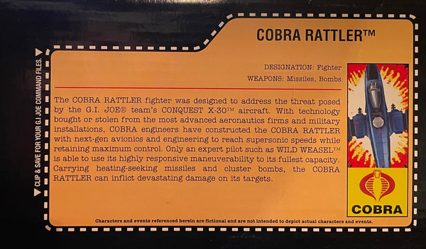 2008 Hasbro GI Joe Cobra Rattler Combat Jet (Target Exclusive)