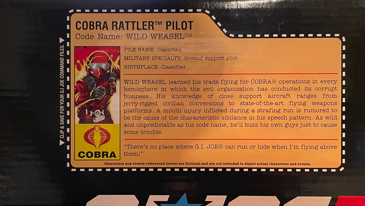 Cobera Rattler 2008 Hasbro GI Joe Cobra Rattler Combat Jet (Target Exclusive) – DH ...