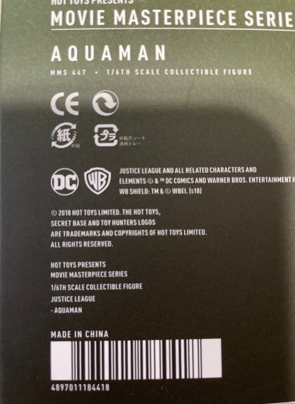 2018 Hot Toys Aquaman 1/6 Scale Action Figure MMS 447