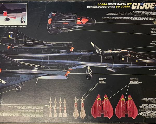 1986 Hasbro GI Joe Cobra Night Raven S3P w/ Strato Viper * NO SHIPPING *