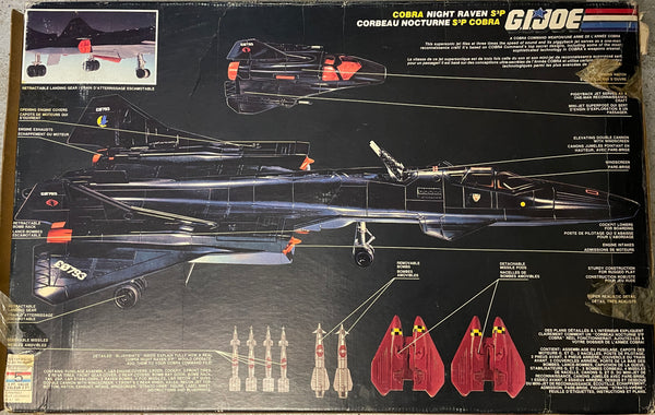 1986 Hasbro GI Joe Cobra Night Raven S3P w/ Strato Viper * NO SHIPPING *