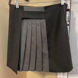 Alice + Olivia Women's Gray Toni Asymmetric Pleated Mini Skirt - NWT