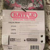 Battle Money Man Palm Print Receiver Football Gloves Size Large Junior
