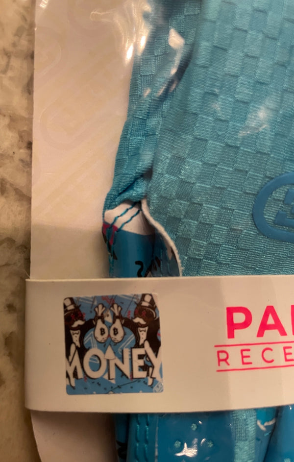 Battle Money Man Palm Print Receiver Football Gloves Size Large Junior
