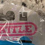 Battle Money Man Palm Print Receiver Football Gloves Size Large Junior