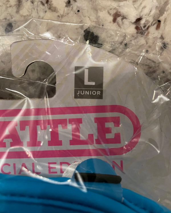 Battle Money Man Palm Print Receiver Football Gloves Size Large Junior