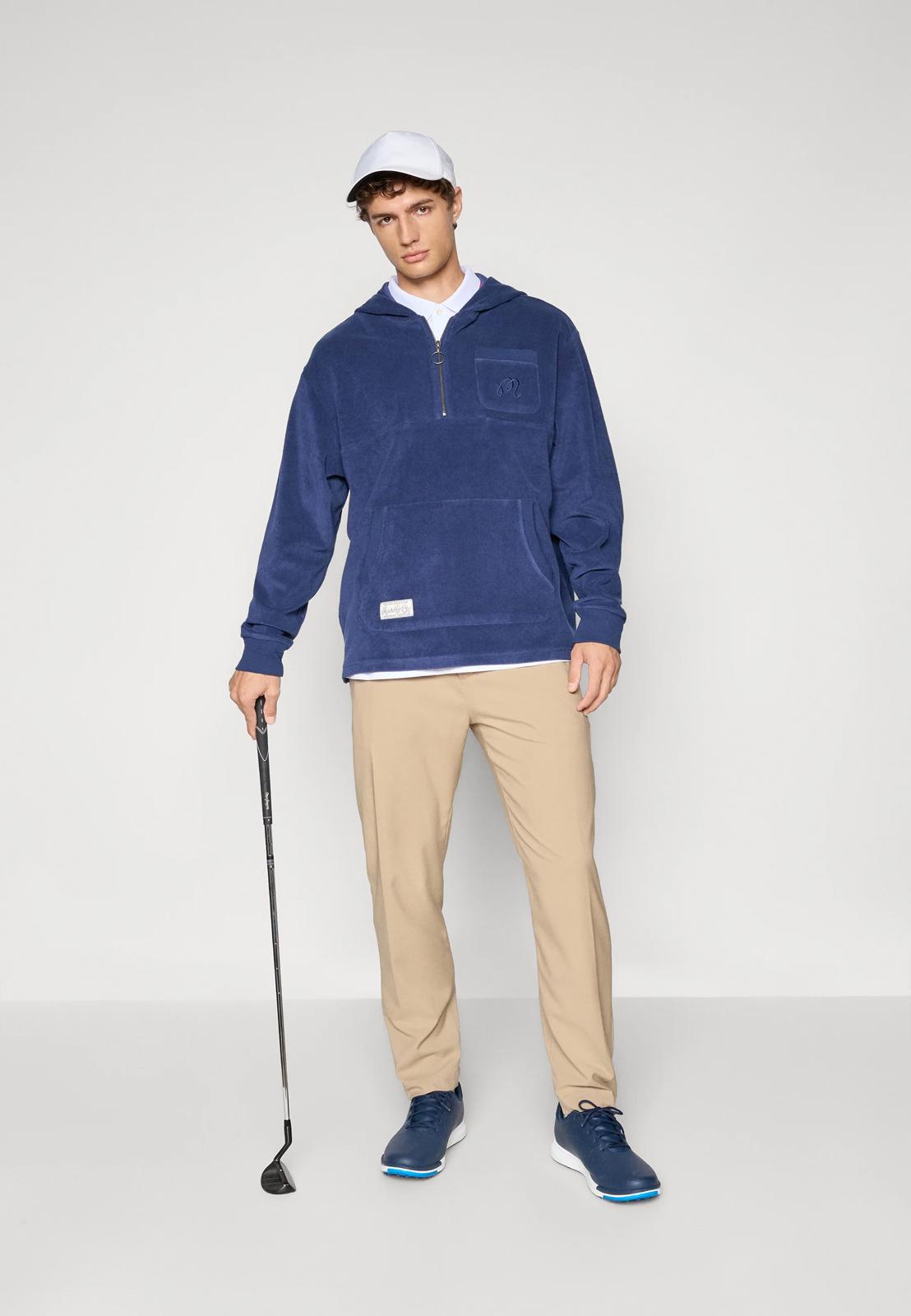 Malbon Castello French Terry Quarter Zip Hoodie - XXL