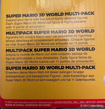 2021 Jakks Pacific Super Mario 3D World Multi-Pack - New