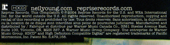 Neil Young - Greatest Hits (2004) CD 