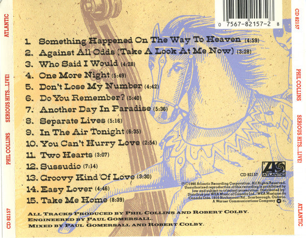 Phil Collins - Serious Hits ... Live ! (1990) CD