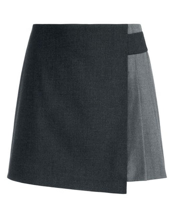 Alice + Olivia Women's Gray Toni Asymmetric Pleated Mini Skirt - NWT