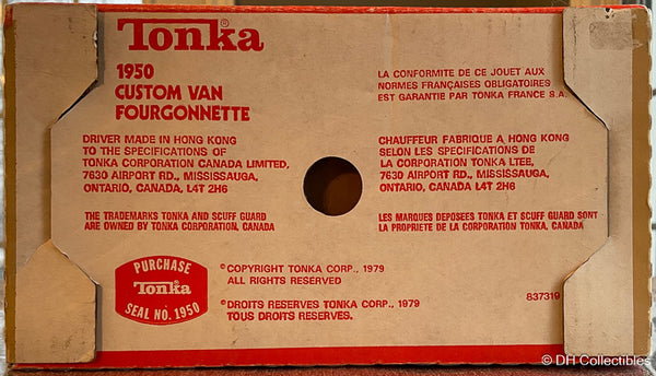 1979 Tonka Play People Custom Van # 1950- New Old Stock