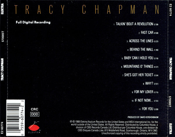 Tracy Chapman – Tracy Chapman (1988)
