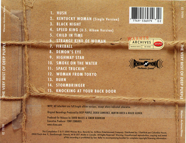 Deep Purple - The Very Best of Deep Purple CD