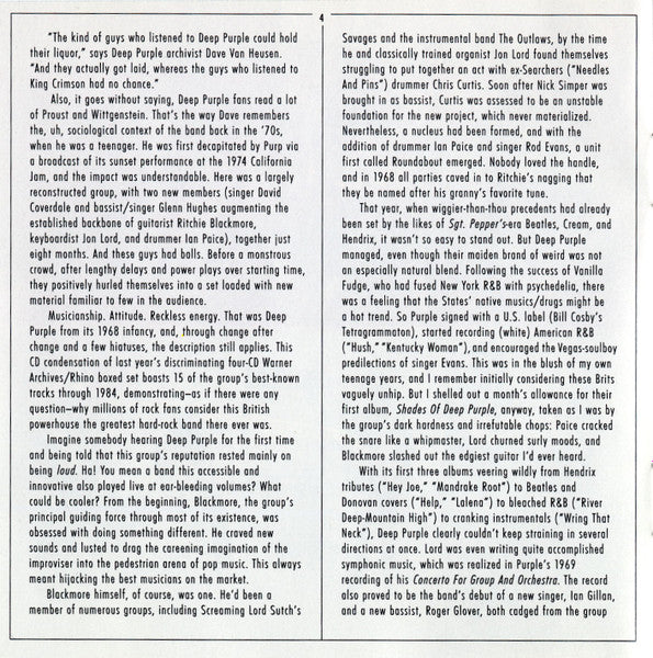 Deep Purple - The Very Best of Deep Purple CD