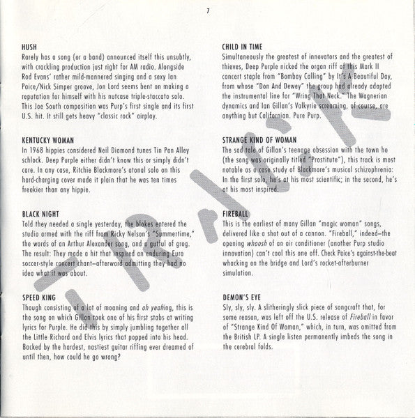 Deep Purple - The Very Best of Deep Purple CD