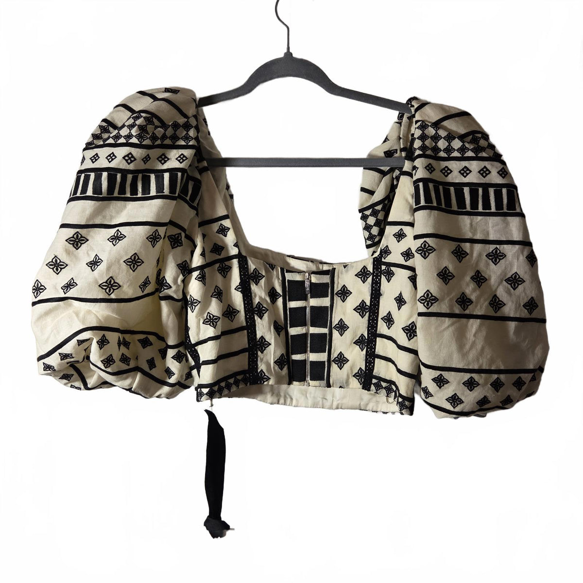 Johanna Ortiz Treasure Hunting Pull Sleeve Crop Top - Size 6