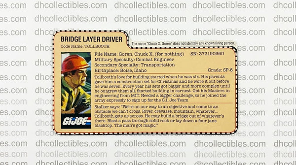 1984 Hasbro G.I. Joe Bridge Layer ( Toss 'n' Cross )