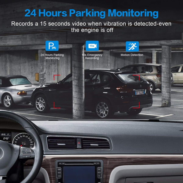 Dash Cam Front with 32G SD Card, 1080P FHD 3'' IPS Screen 170°Wide Angle G-Sensor Parking Monitor Loop Recording Motion Detection (New)