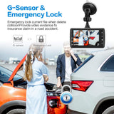 Dash Cam Front with 32G SD Card, 1080P FHD 3'' IPS Screen 170°Wide Angle G-Sensor Parking Monitor Loop Recording Motion Detection (New)