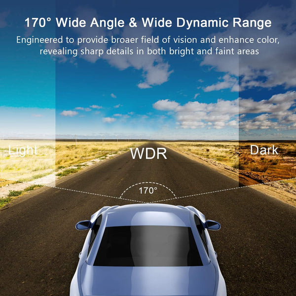 Dash Cam Front with 32G SD Card, 1080P FHD 3'' IPS Screen 170°Wide Angle G-Sensor Parking Monitor Loop Recording Motion Detection (New)