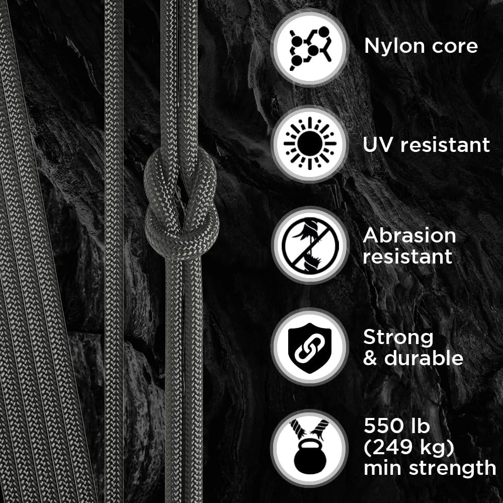 TECEUM 5/32" (4mm) Paracord Camping Rope 200ft (New)