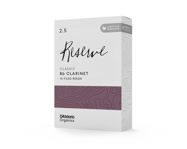 D'Addario Organic Reserve Classic Bb Clarinet Reeds - Pack of 10 ODCT1025
