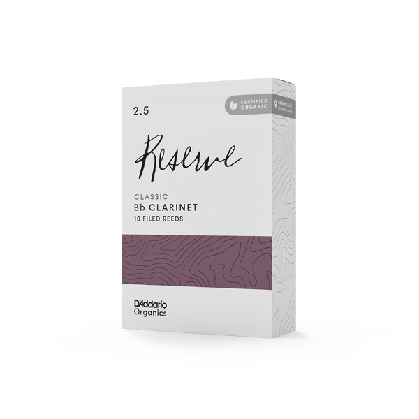 D'Addario Organic Reserve Classic Bb Clarinet Reeds - Pack of 10 ODCT1025