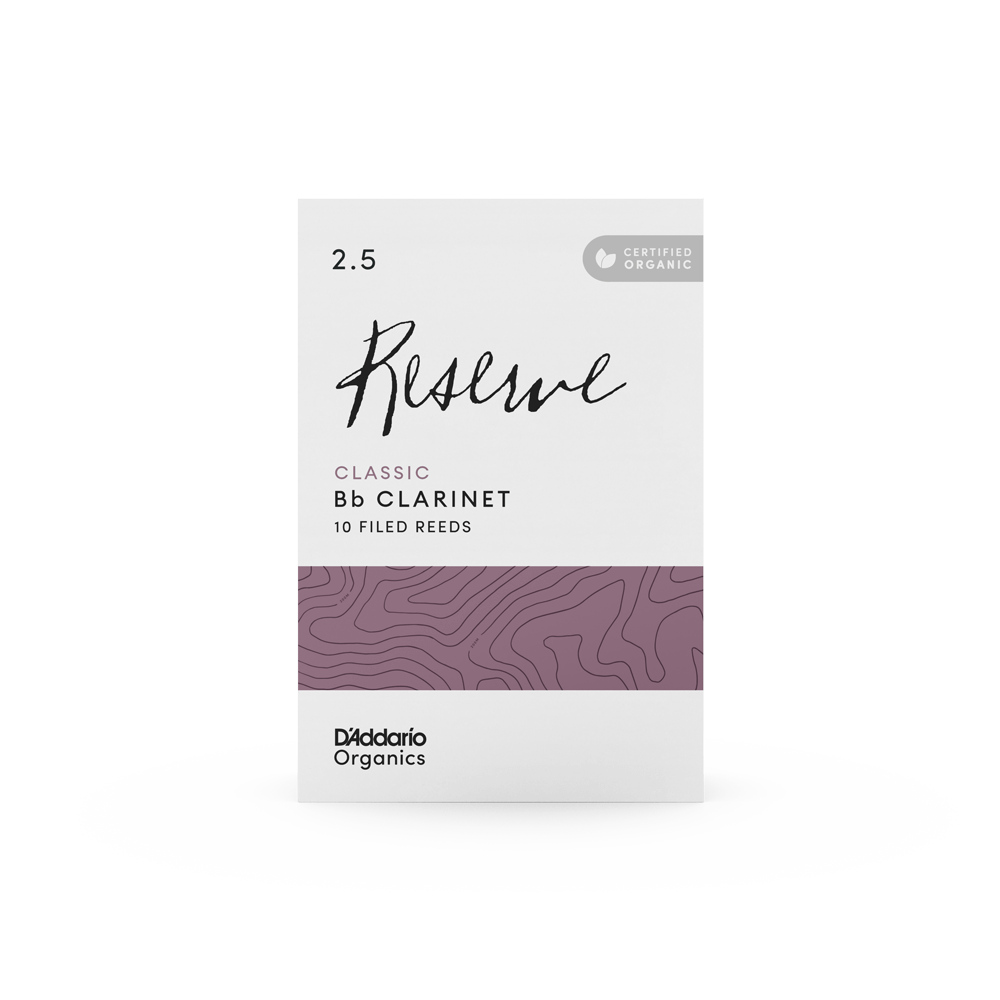 D'Addario Organic Reserve Classic Bb Clarinet Reeds - Pack of 10 ODCT1025