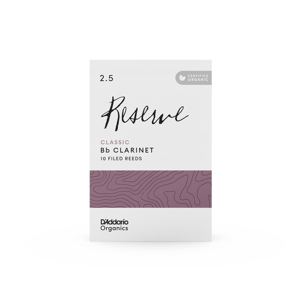 D'Addario Organic Reserve Classic Bb Clarinet Reeds - Pack of 10 ODCT1025