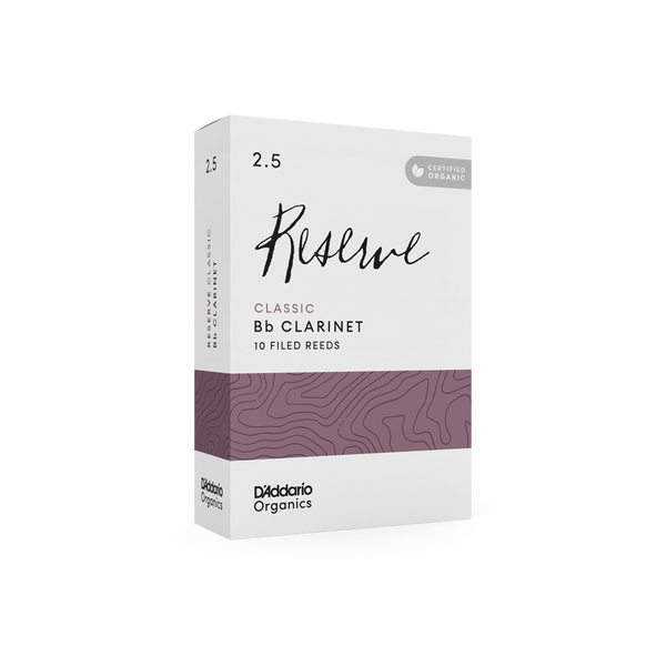 D'Addario Organic Reserve Classic Bb Clarinet Reeds - Pack of 10 ODCT1025