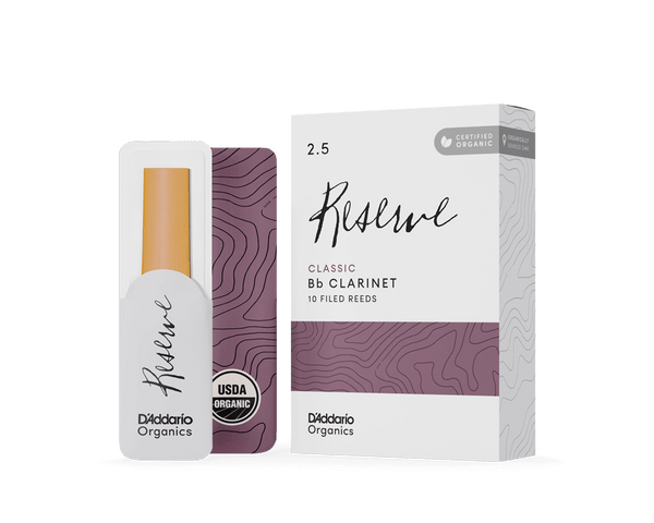 D'Addario Organic Reserve Classic Bb Clarinet Reeds - Pack of 10 ODCT1025