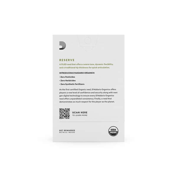 D'Addario Organic Reserve Alto Saxophone Reeds