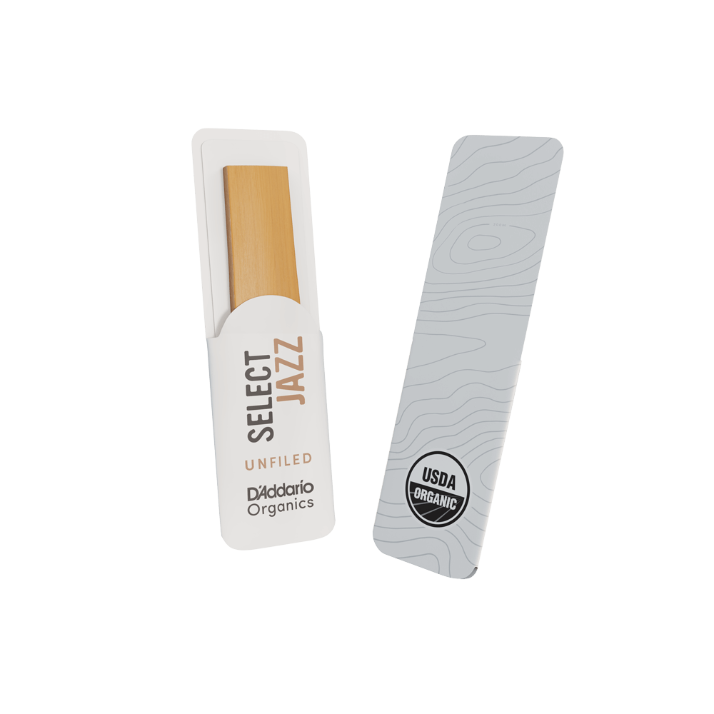 D'Addario Organic Select Jazz Unfiled Soprano Saxophone Reeds - Pack of 10 (Medium)