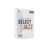D'Addario Organic Select Jazz Unfiled Soprano Saxophone Reeds - Pack of 10 (Medium)