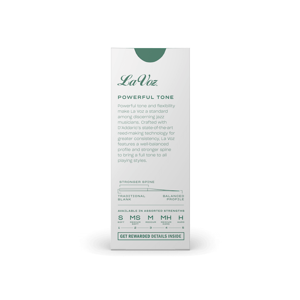 La Voz Tenor Saxophone Reeds (5 Pack)
RKC05MD
