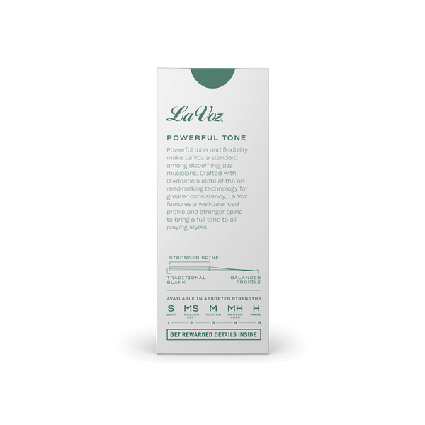 La Voz Tenor Saxophone Reeds (5 Pack)
RKC05MD