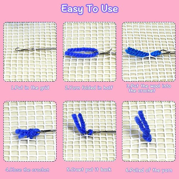 Latch Hook Kits for DIY Throw Pillow Cover - New
