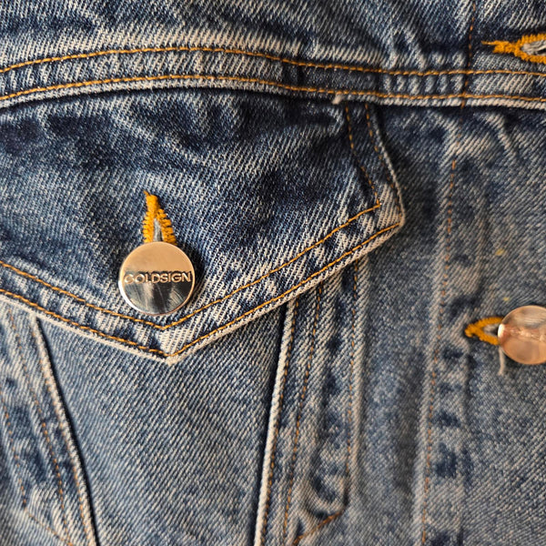 Goldsign - Peplum Denim Jacket - Medium