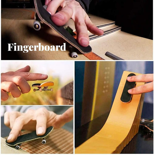 Anti-Slip Fingerboard Professional Mini Maple Wooden Finger Skateboards - New