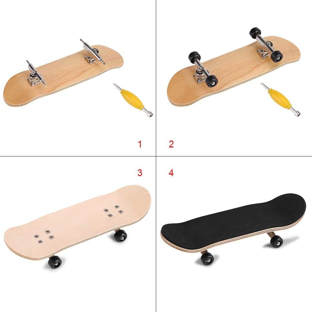 Anti-Slip Fingerboard Professional Mini Maple Wooden Finger Skateboards - New
