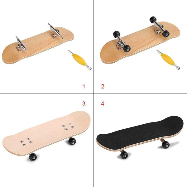 Anti-Slip Fingerboard Professional Mini Maple Wooden Finger Skateboards - New